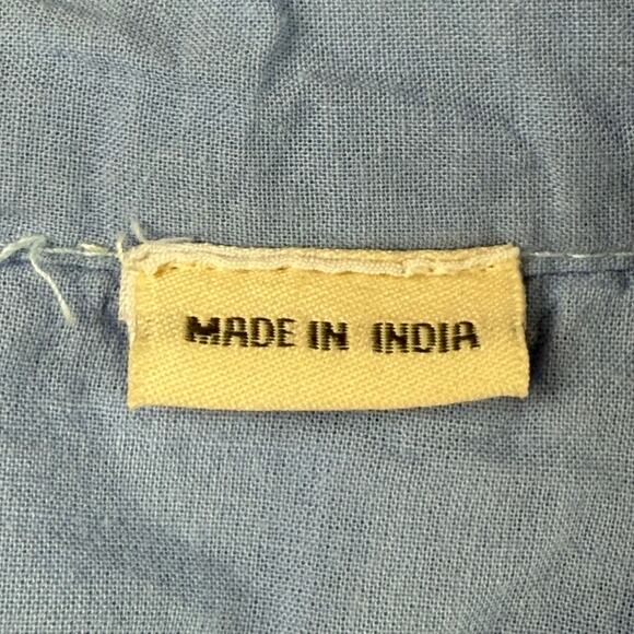 Mahila by Tolani x Sundance Blue/White Eyelet Long Sleeve Dress Sz M MSRP $174 - Picture 5 of 8